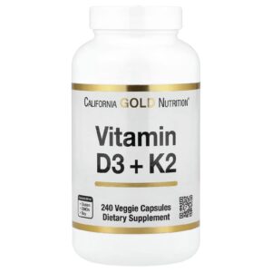 فيتامين d3 + k2 – california gold nutrition