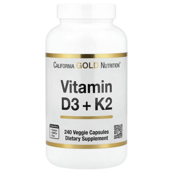 فيتامين d3 + k2 – california gold nutrition