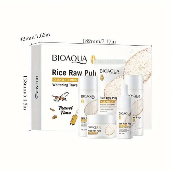 مجموعة bioaqua للعناية اليومية – بخلاصة الأرز الطبيعي (5 قطع)