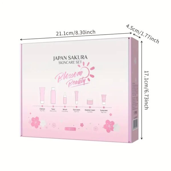 مجموعة ساكورا اليابانية للعناية بالبشرة – laikou sakura set (6 قطع)