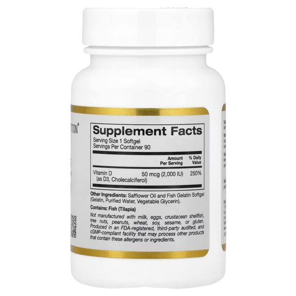 فيتامين d3 – california gold nutrition – تركيز 2000 وحدة